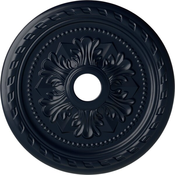 Ekena Millwork Palmetto Ceiling Medallion (Canopies up to 3 5/8"), 23 5/8"OD x 3 5/8"ID x 1 5/8"P, Midnight Dream CM23PMMDF - main